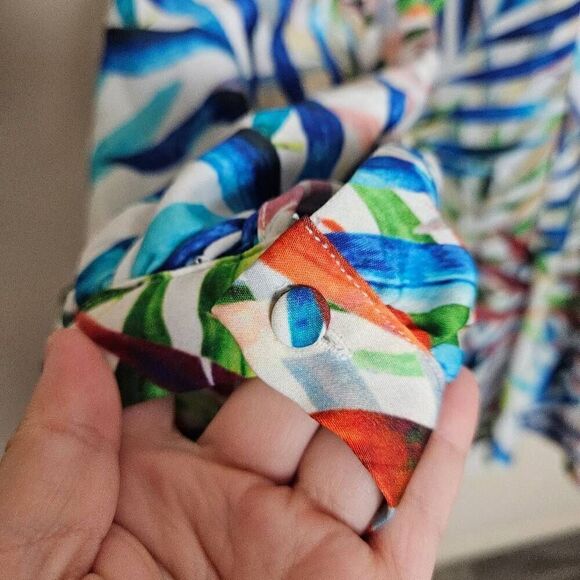 Boston Proper Tropical Long Sleeved Dress - Picture 3 of 8